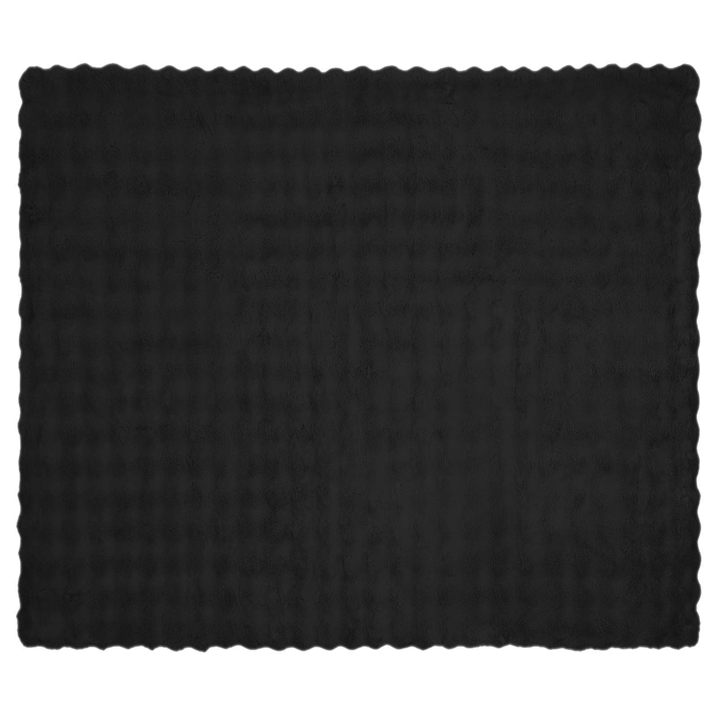 Coperta antiscivolo in finta di coniglio Olite Nero Poliestere