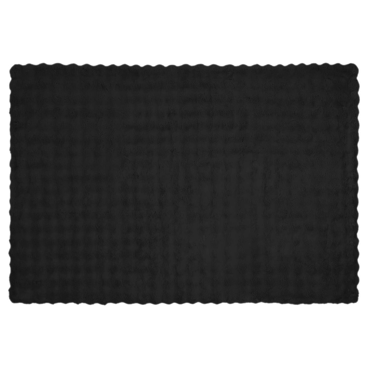 Coperta antiscivolo in finta di coniglio Olite Nero Poliestere