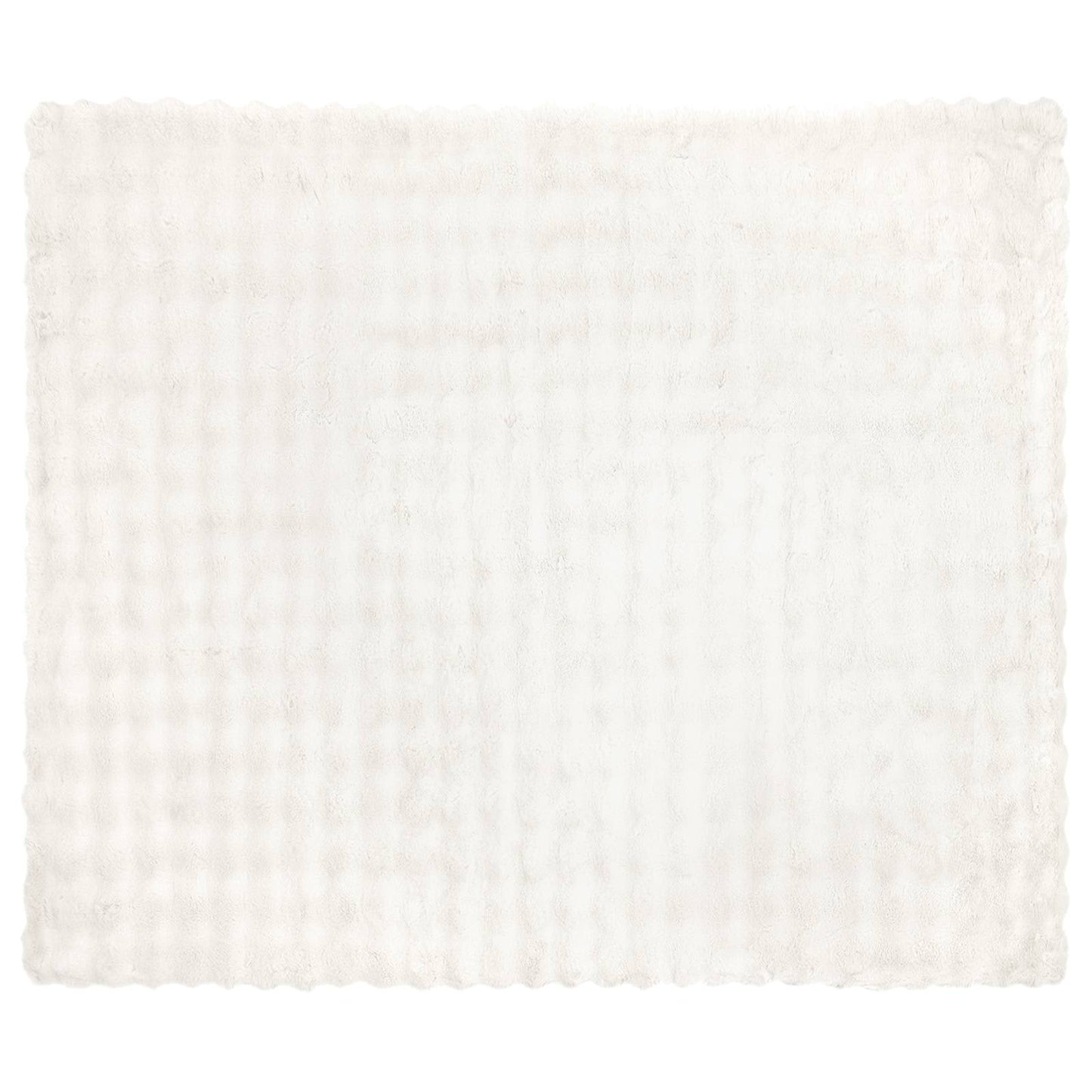 Coperta antiscivolo in finta di coniglio Olite 4 pcs Bianco