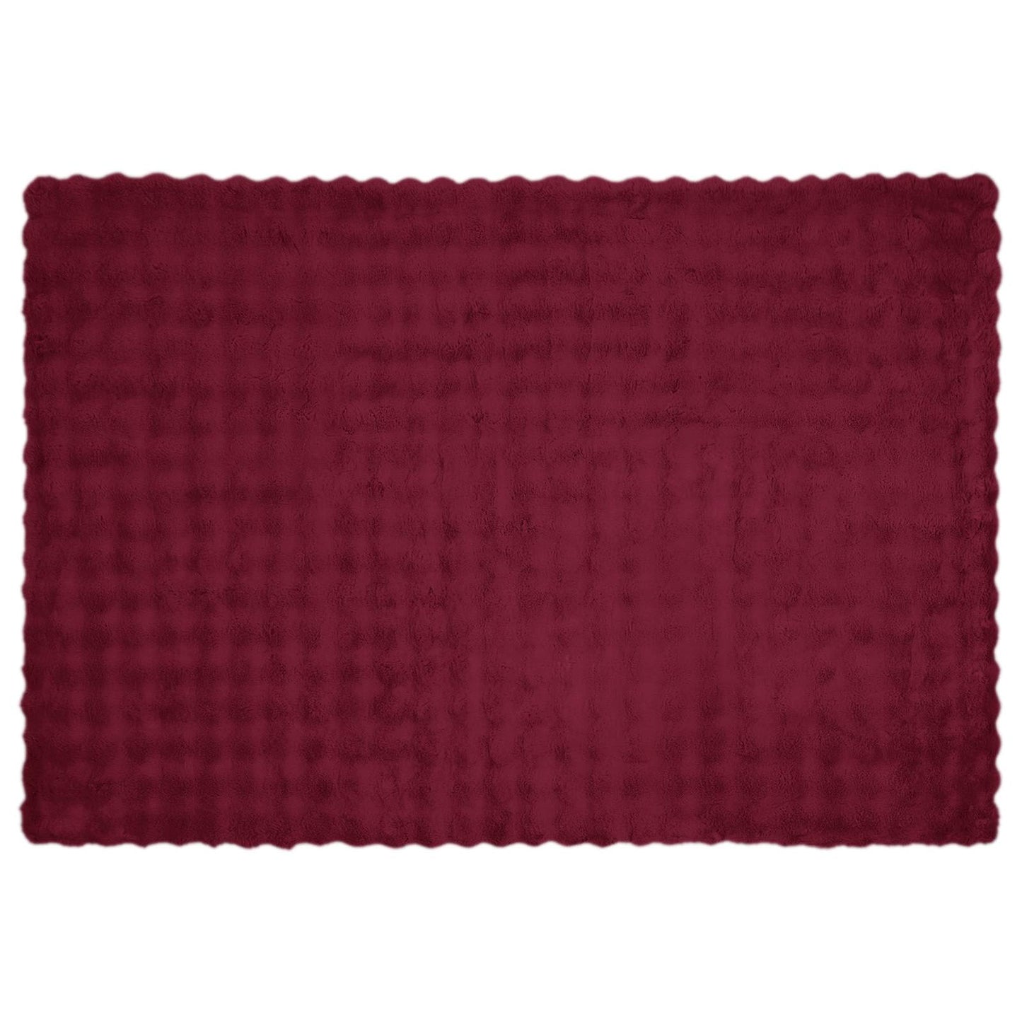 Coperta antiscivolo in finta di coniglio Olite Rosso Bordeaux