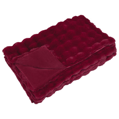Coperta antiscivolo in finta di coniglio Olite Rosso Bordeaux
