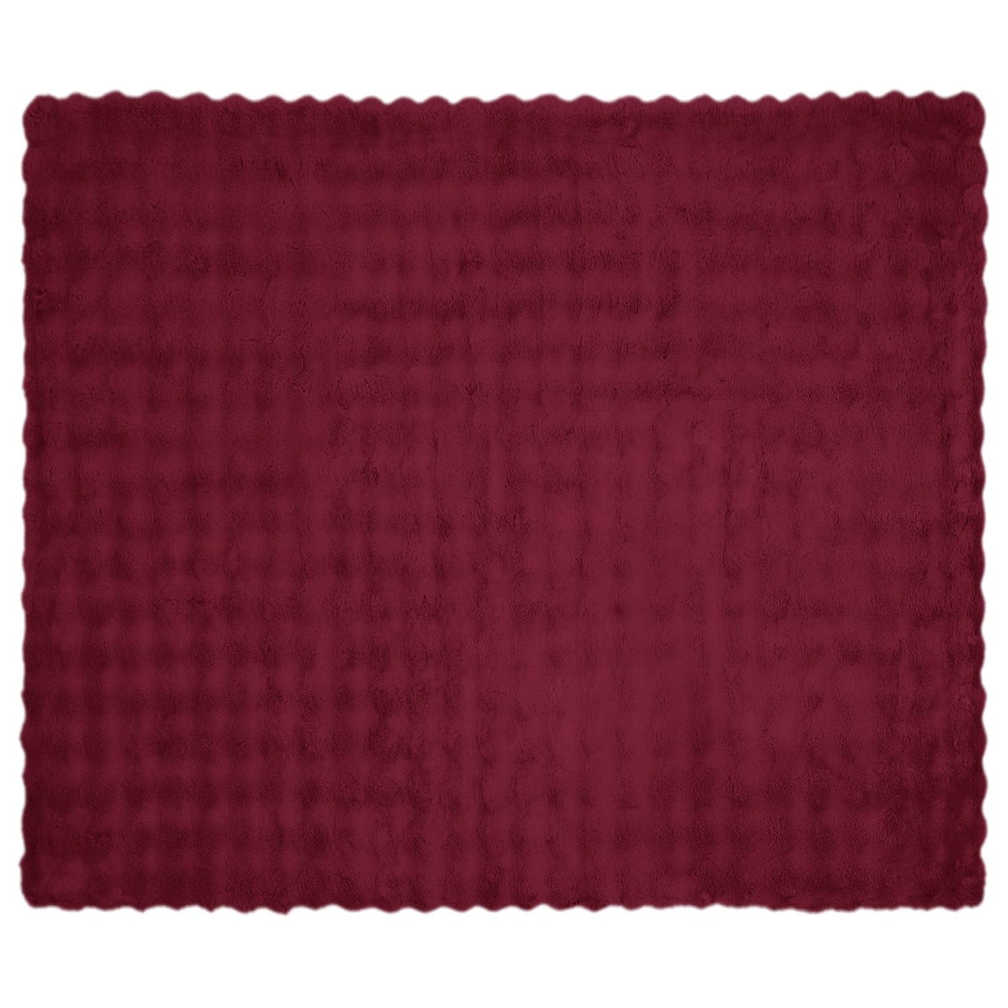 Coperta antiscivolo in finta di coniglio Olite Rosso Bordeaux