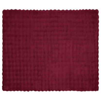Coperta antiscivolo in finta di coniglio Olite Rosso Bordeaux