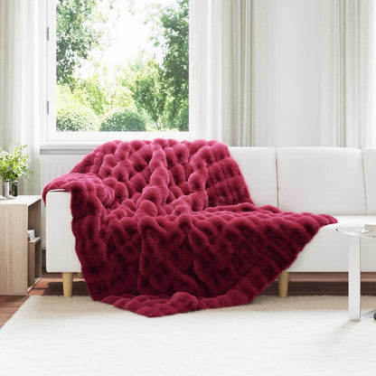 Coperta antiscivolo in finta di coniglio Olite 4 pcs Poliestere