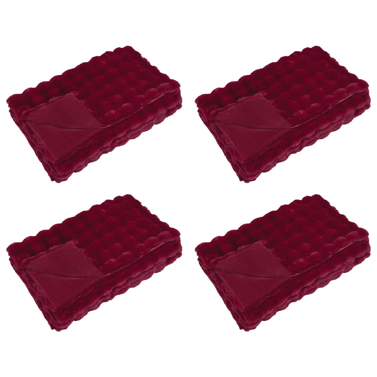 Coperta antiscivolo in finta di coniglio Olite 4 pcs Poliestere
