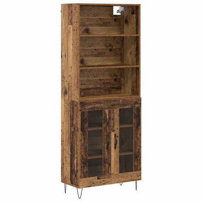 Credenza 2 pcs Legno vecchio Legno multistrato
