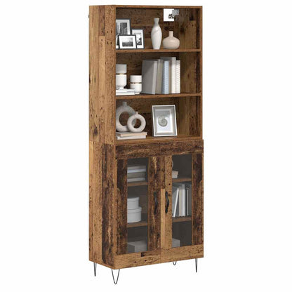 Credenza 2 pcs Legno vecchio Legno multistrato