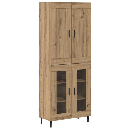 Credenza 2 pcs Rovere artigianale Legno multistrato