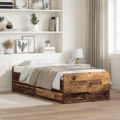 Struttura del letto Legno vecchio 100 x 200 cm Pino massello