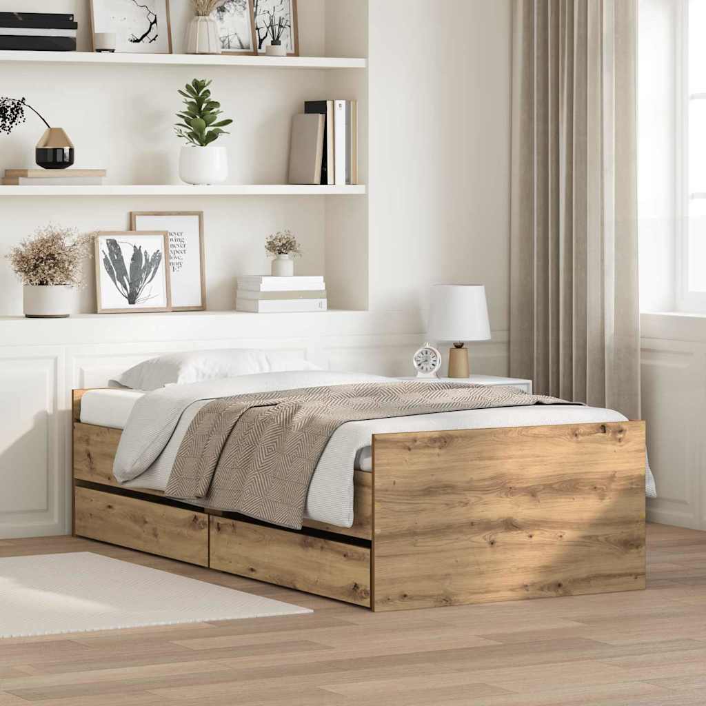 Struttura del letto Rovere artigianale 100 x 200 cm