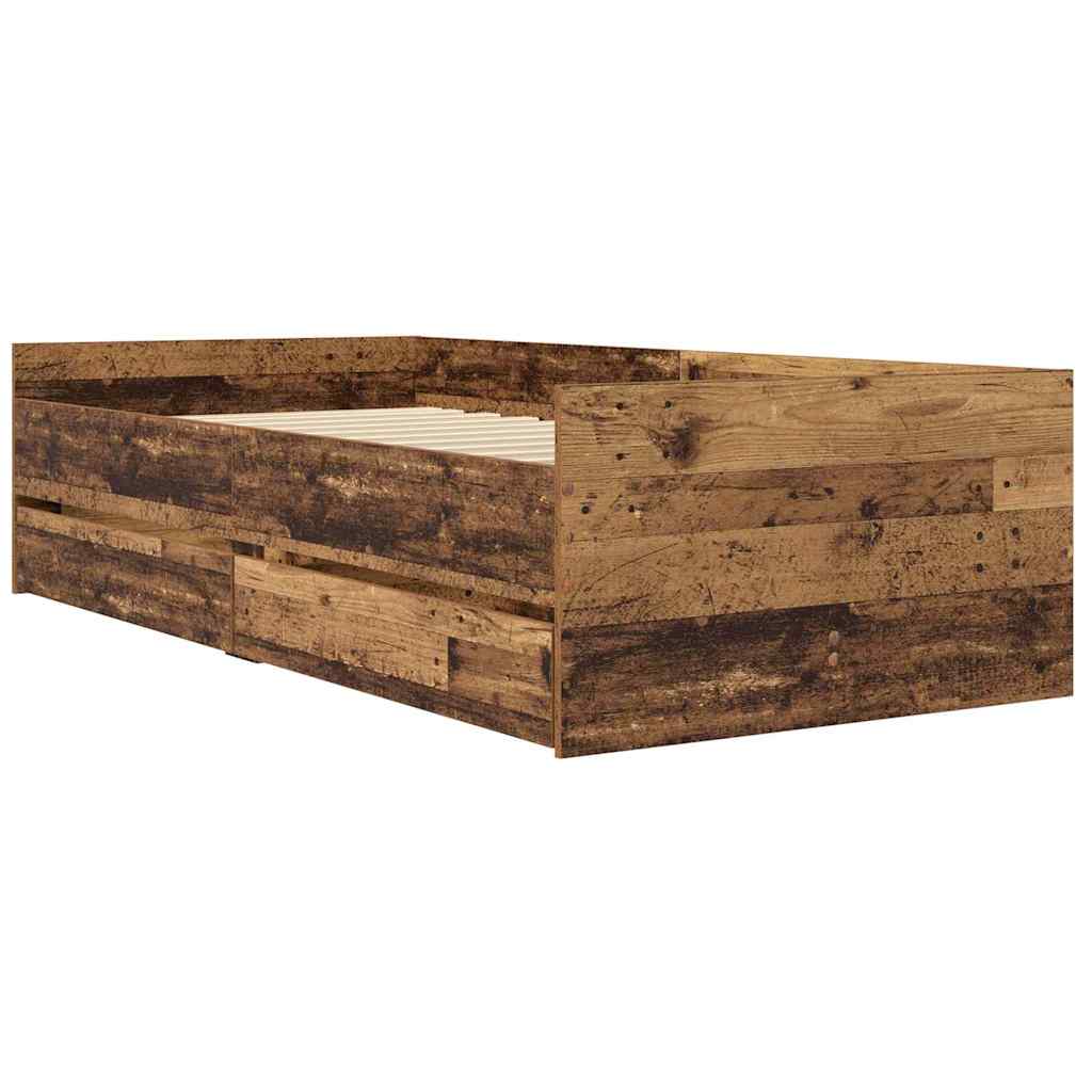 Struttura del letto Legno vecchio 90 x 200 cm Pino massello