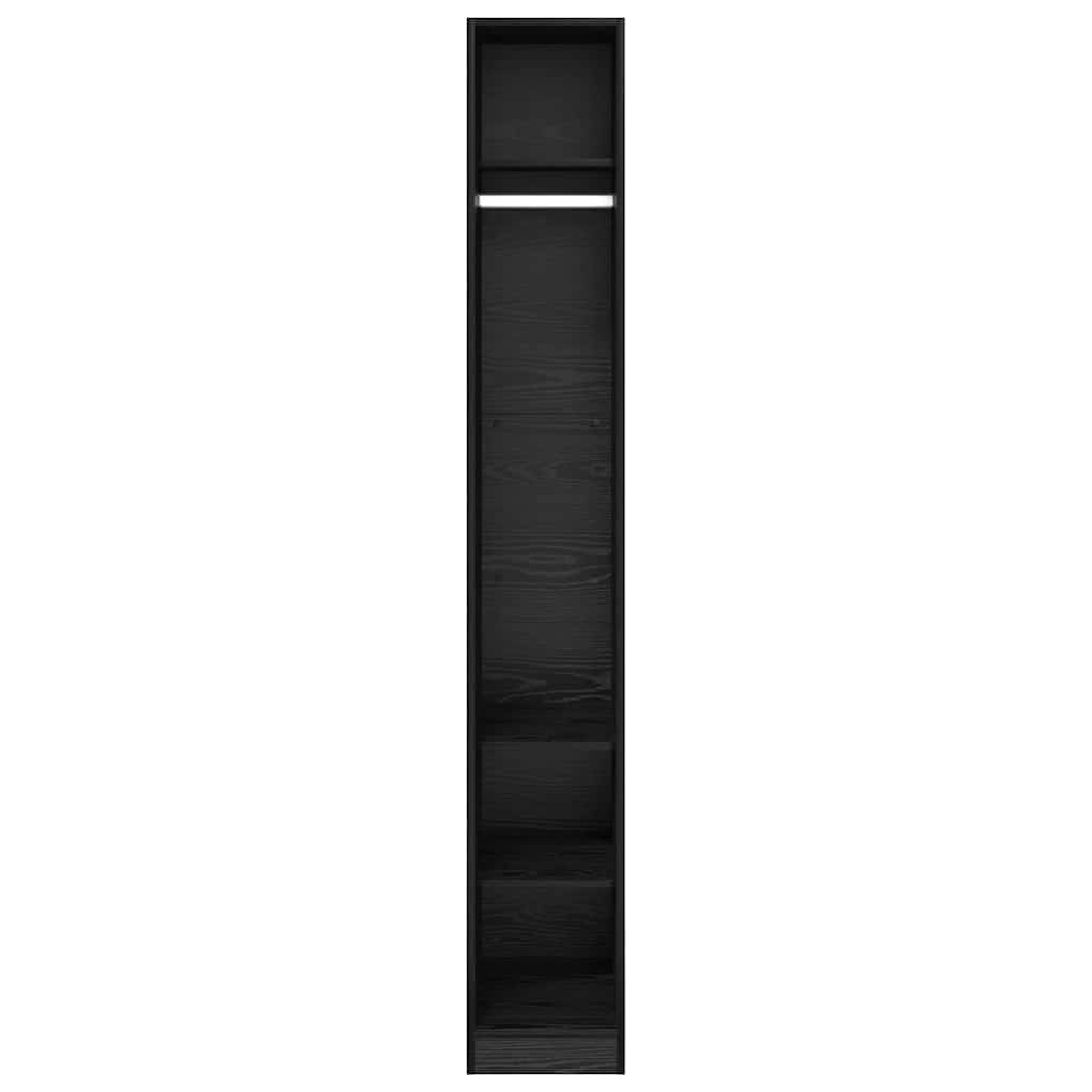 Guardaroba Rovere Nero 50 x 30 x 200 cm Legno multistrato