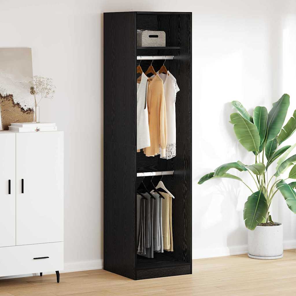 Guardaroba Rovere nero 50 x 50 x 200 cm Legno multistrato
