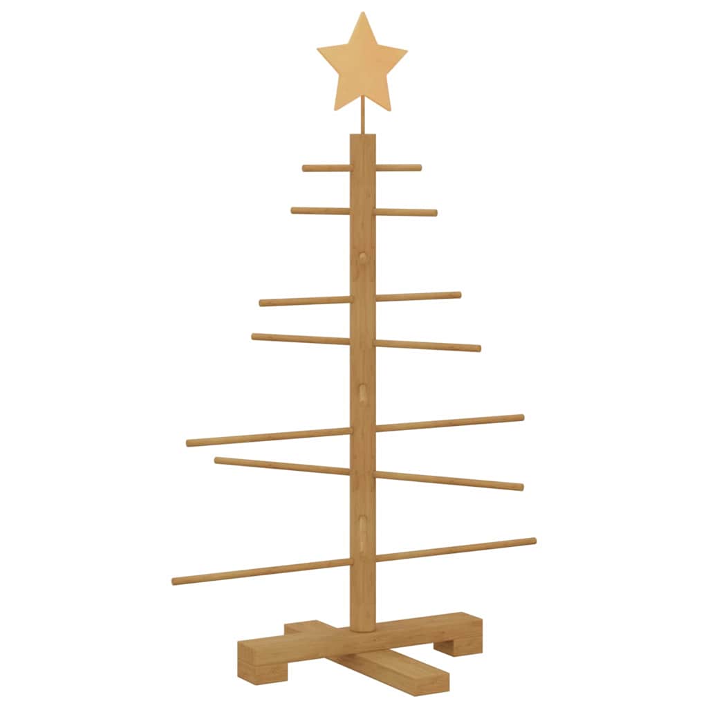 Albero di Natale in legno con supporto Marrone 75 cm Bambù