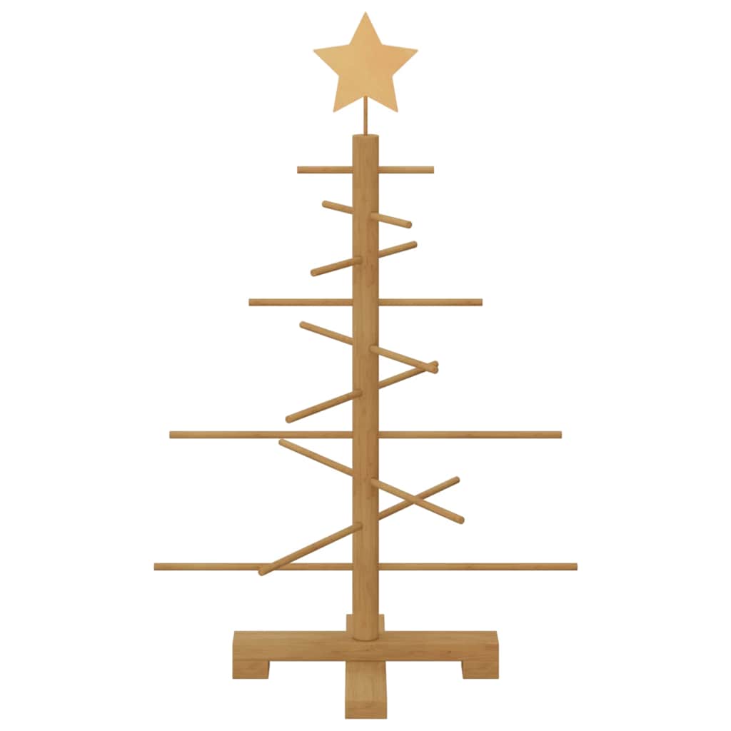 Albero di Natale in legno con supporto Marrone 75 cm Bambù