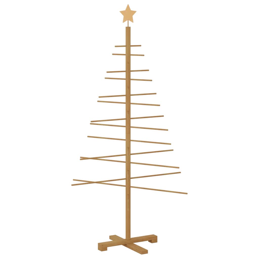Albero di Natale in legno con supporto Marrone 150 cm Bambù