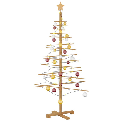 Albero di Natale in legno con supporto Marrone 150 cm Bambù