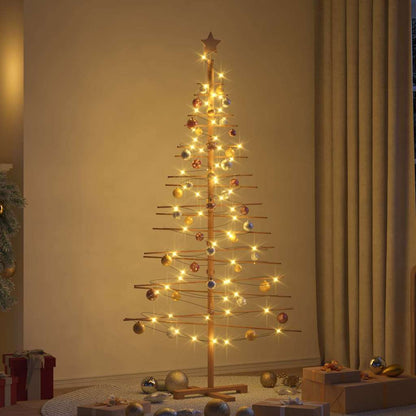 Albero di Natale in legno con supporto Marrone 180 cm Bambù