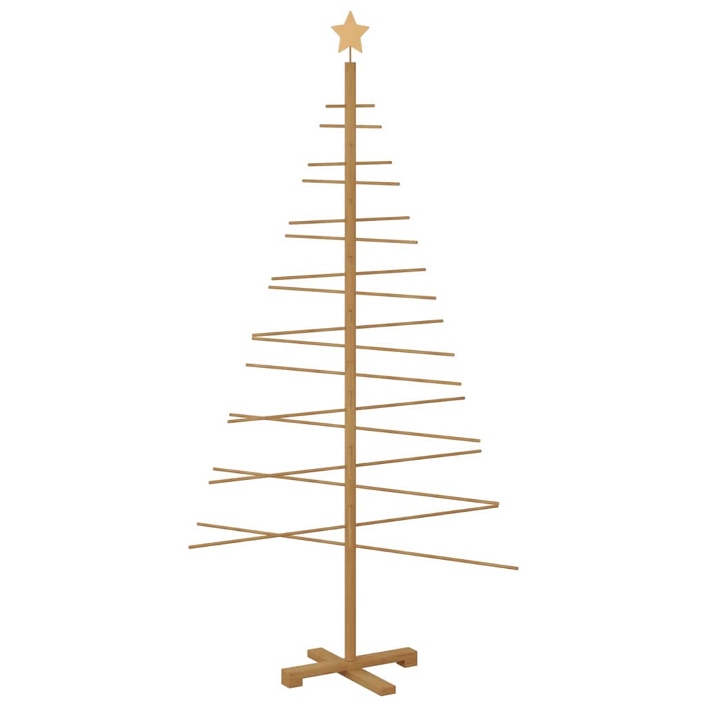 Albero di Natale in legno con supporto Marrone 180 cm Bambù