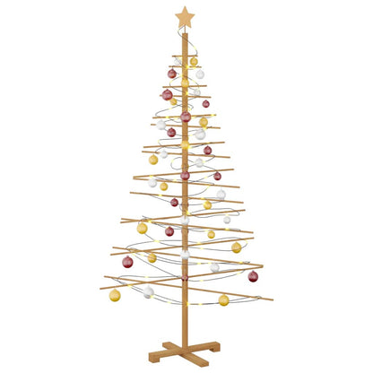 Albero di Natale in legno con supporto Marrone 180 cm Bambù