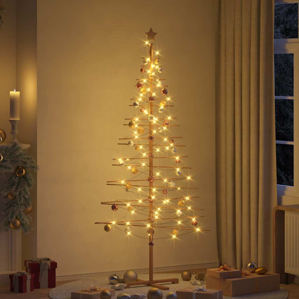 Albero di Natale in legno con supporto Marrone 210 cm BambÃ¹