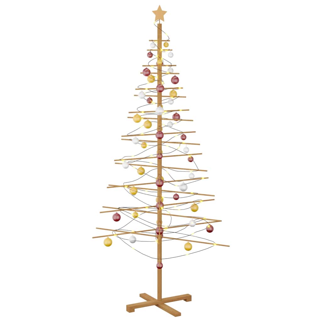 Albero di Natale in legno con supporto Marrone 210 cm BambÃ¹