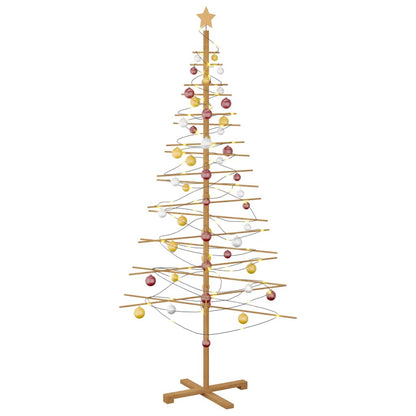 Albero di Natale in legno con supporto Marrone 210 cm BambÃ¹