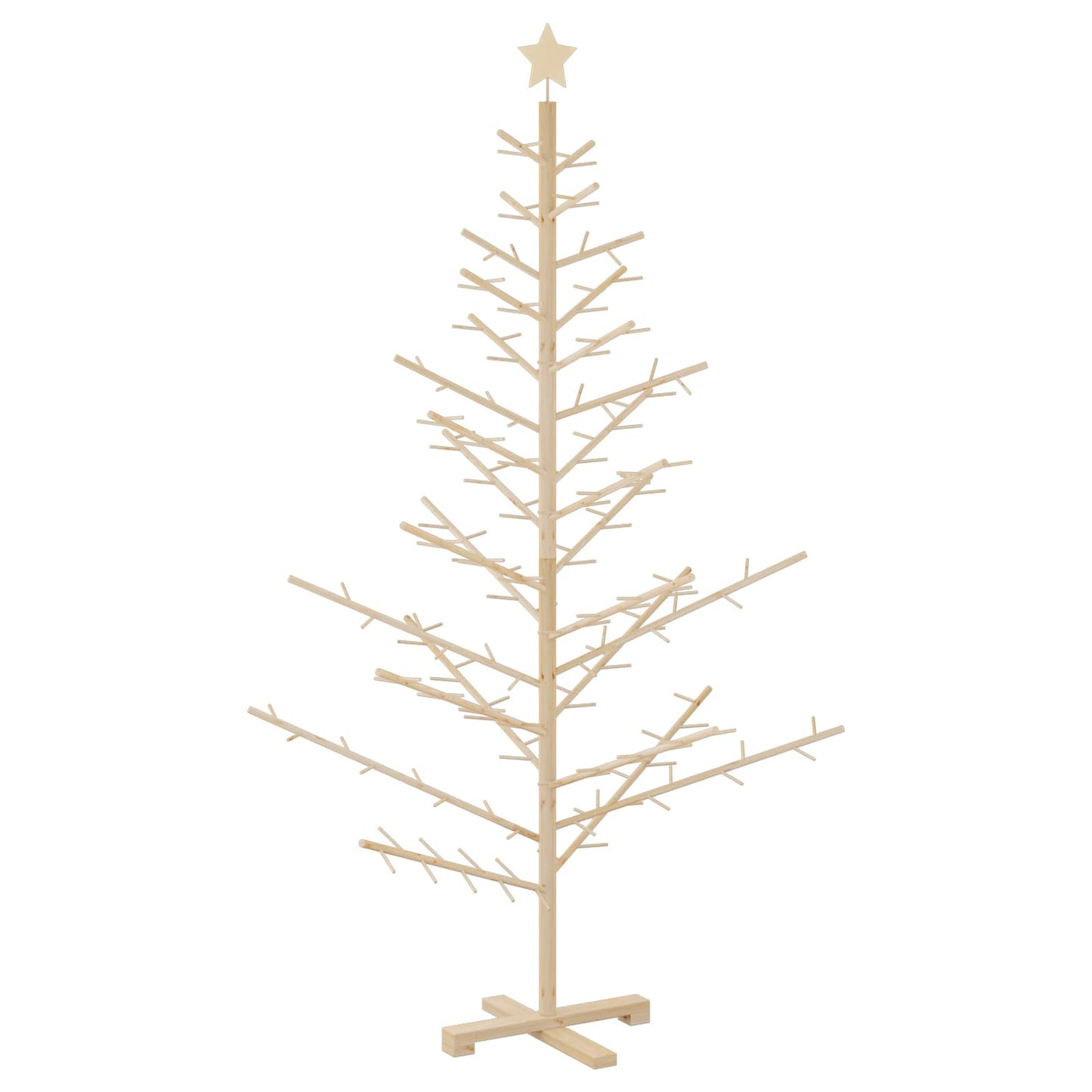 Albero di Natale in legno con supporto Naturale 180 cm