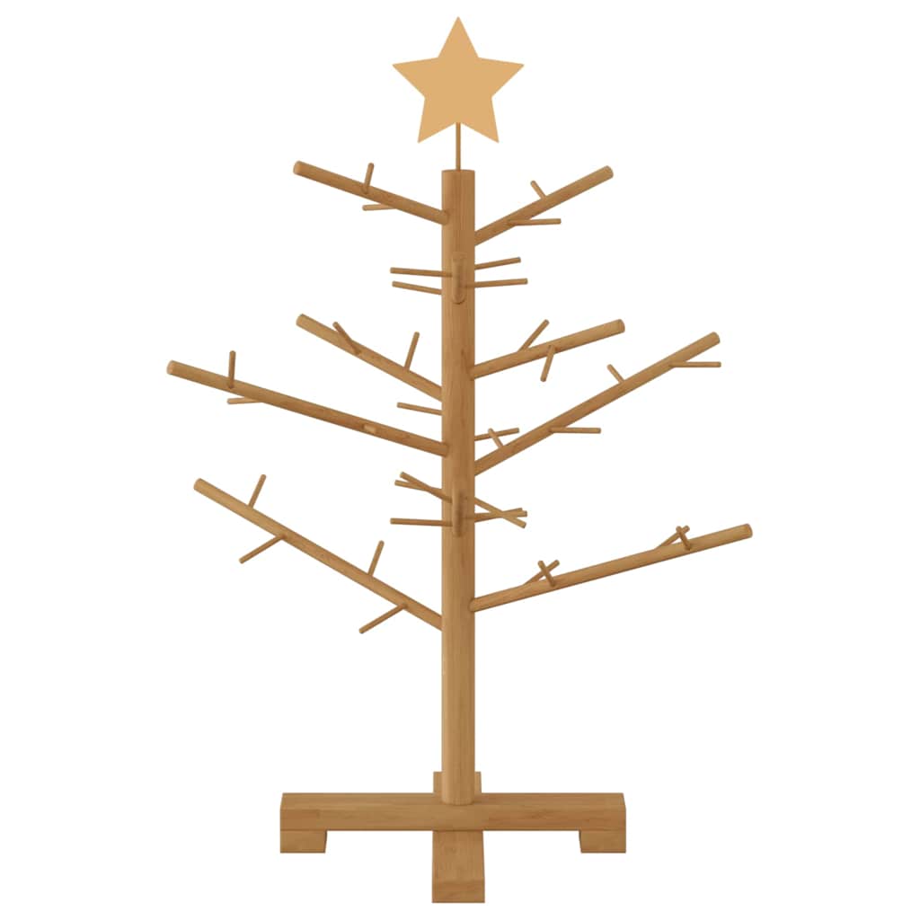 Albero di Natale in legno Marrone 75 cm Legno di pino massello