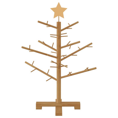 Albero di Natale in legno Marrone 75 cm Legno di pino massello