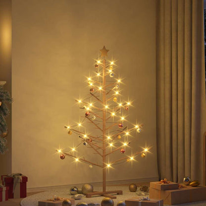 Albero di Natale in legno Marrone 150 cm Legno di pino massello