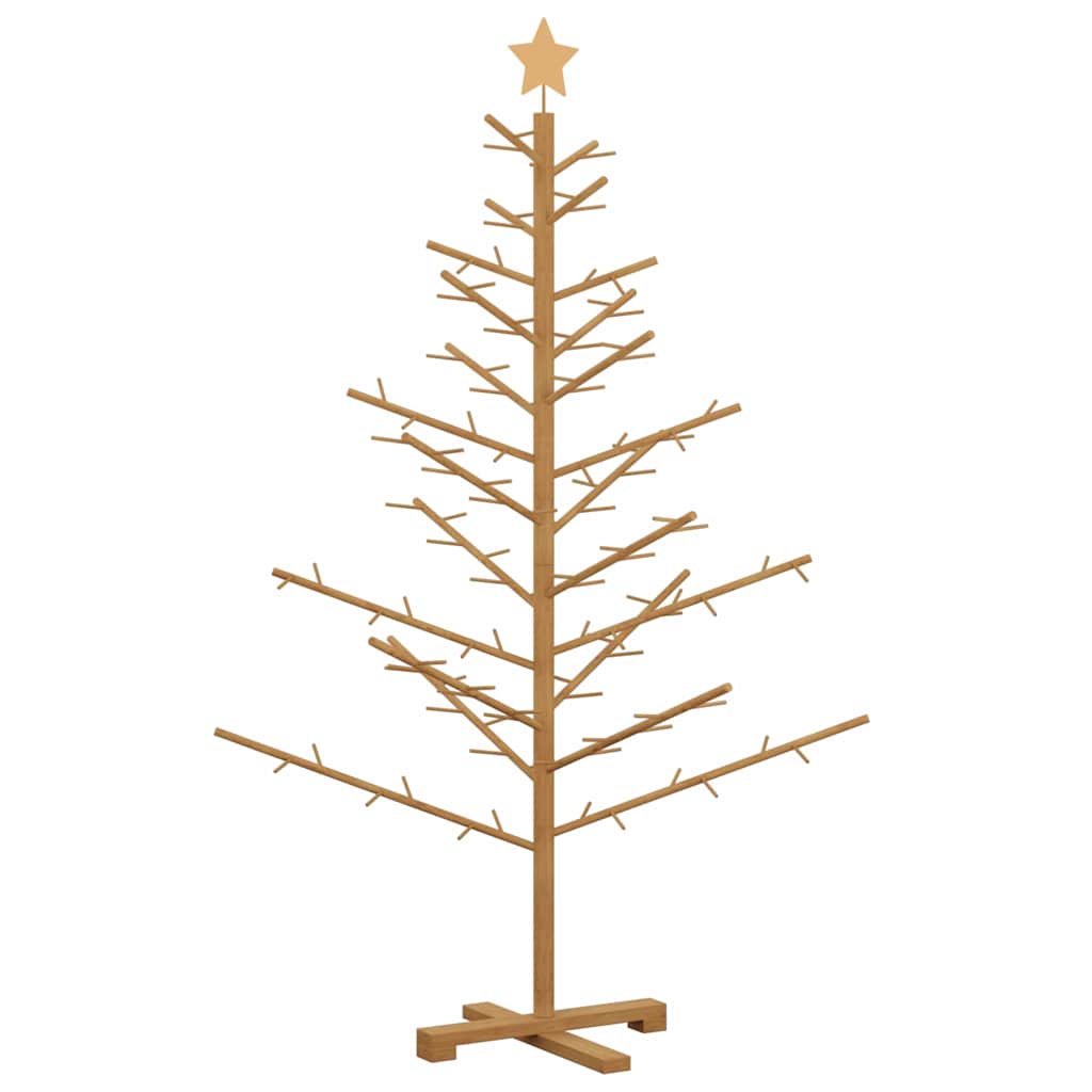 Albero di Natale in legno Marrone 150 cm Legno di pino massello
