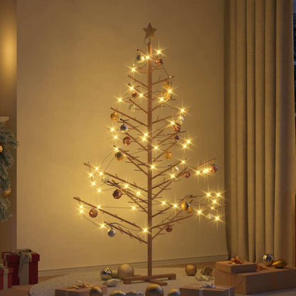 Albero di Natale in legno Marrone 180 cm Legno di pino massello