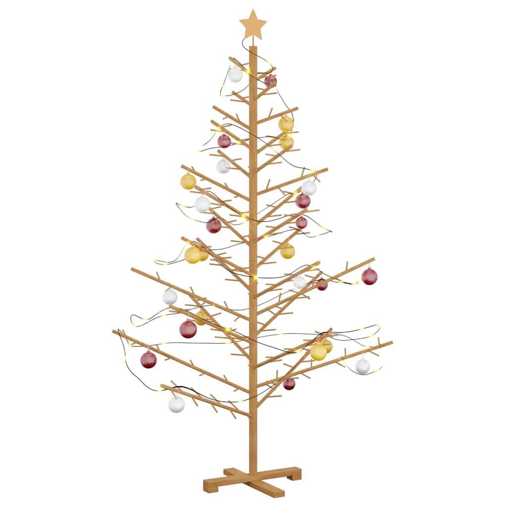 Albero di Natale in legno Marrone 180 cm Legno di pino massello