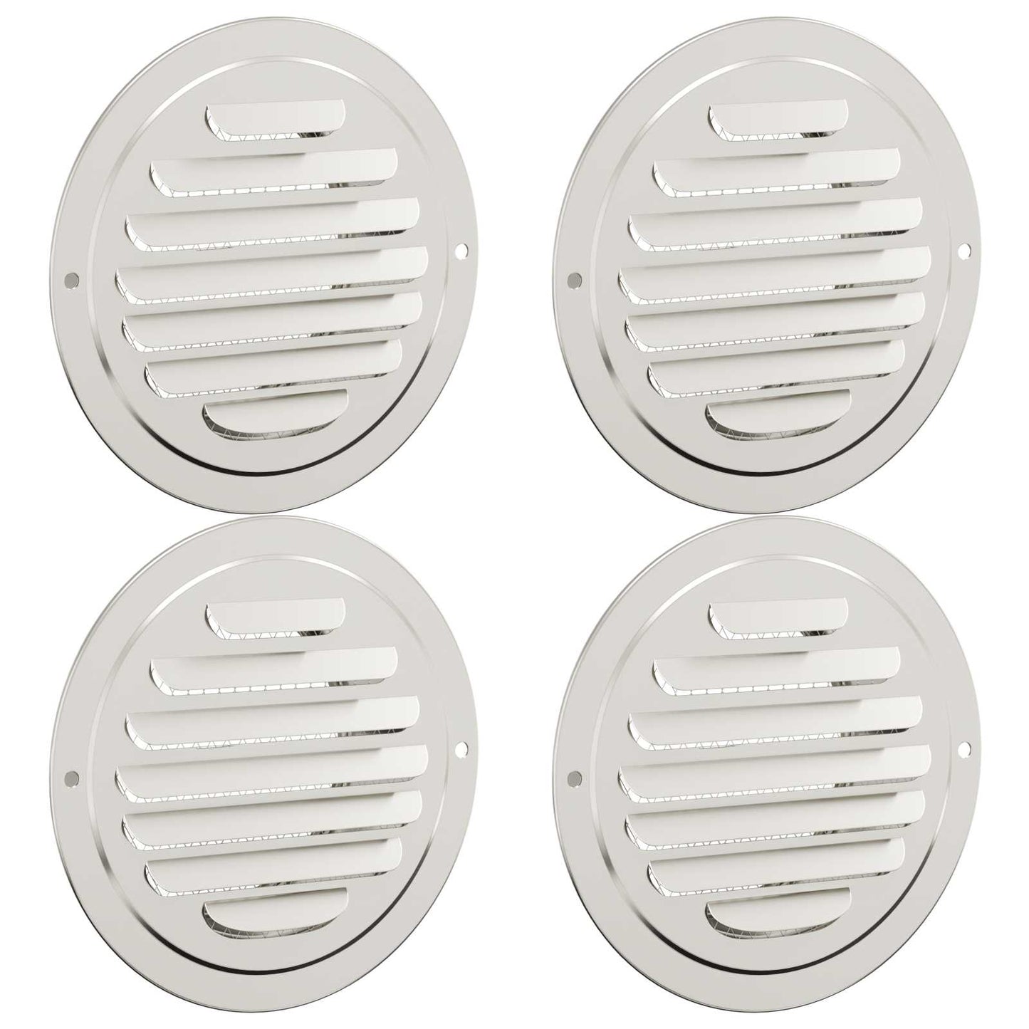 Coperture per ventilazione d'aria 4 pcs Argento 80 mm