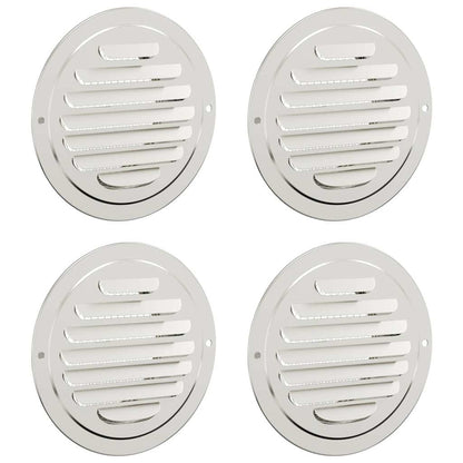 Coperture per ventilazione d'aria 4 pcs Argento 100 mm