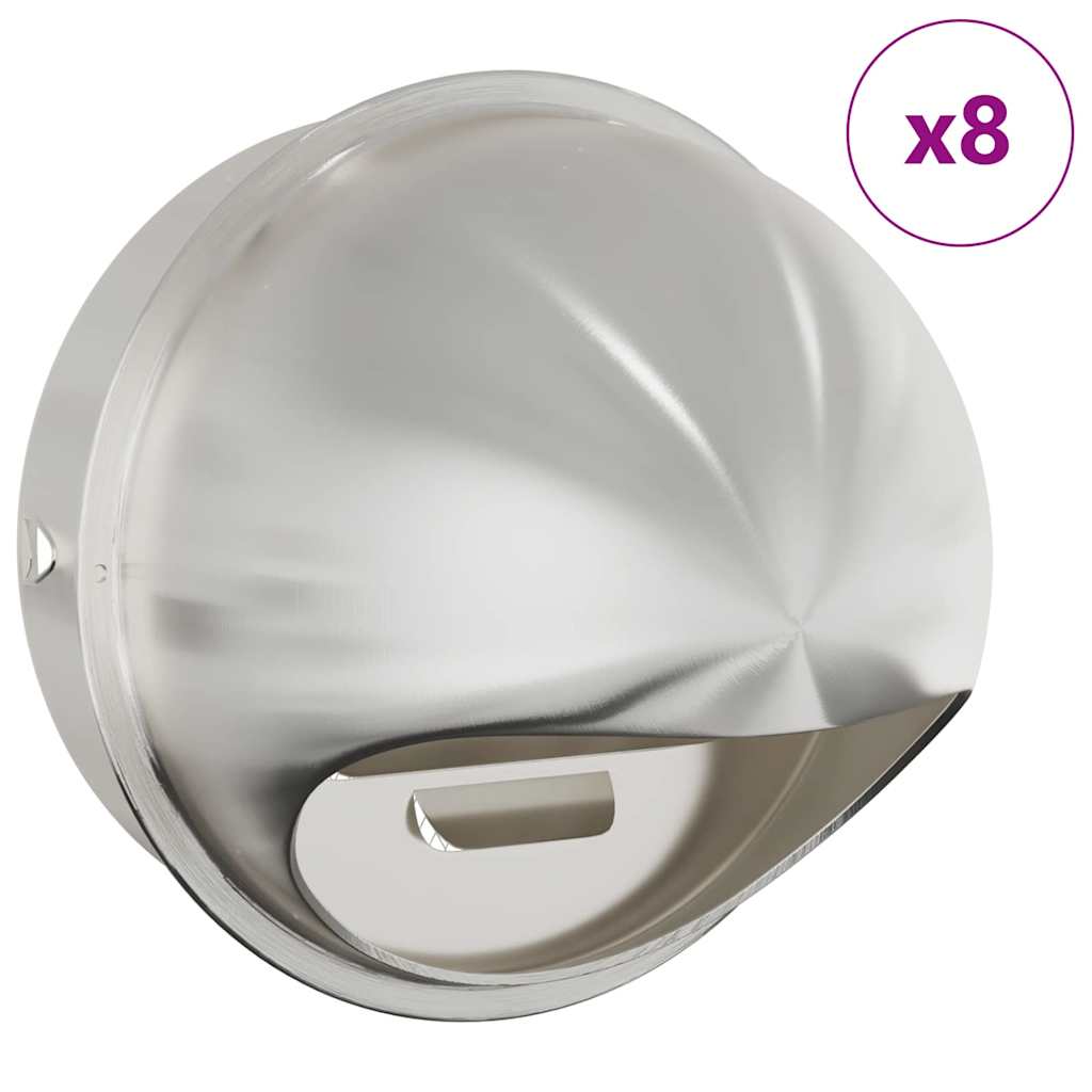 Coperture per ventilazione d'aria 8 pcs Argento 200 mm
