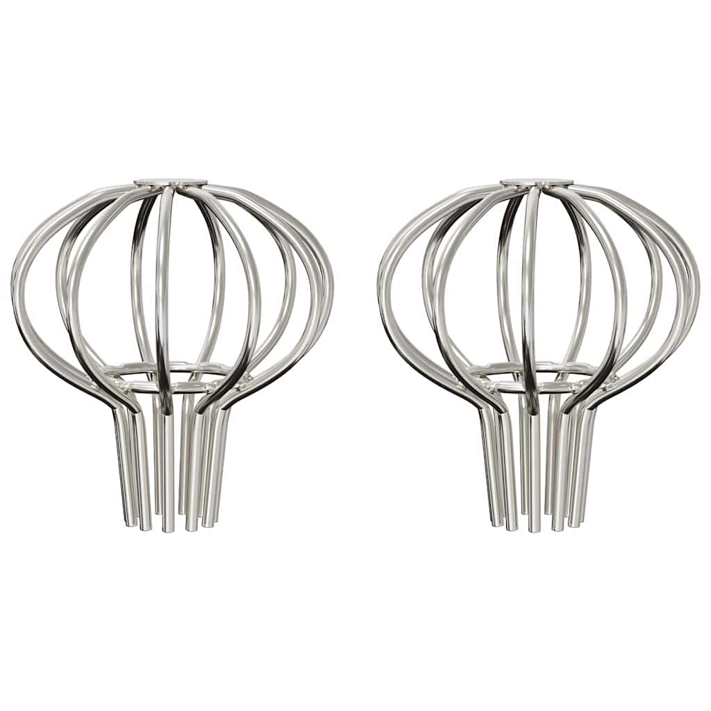 Protezione Foglie per Grondaia 2 pcs Argento 50 mm