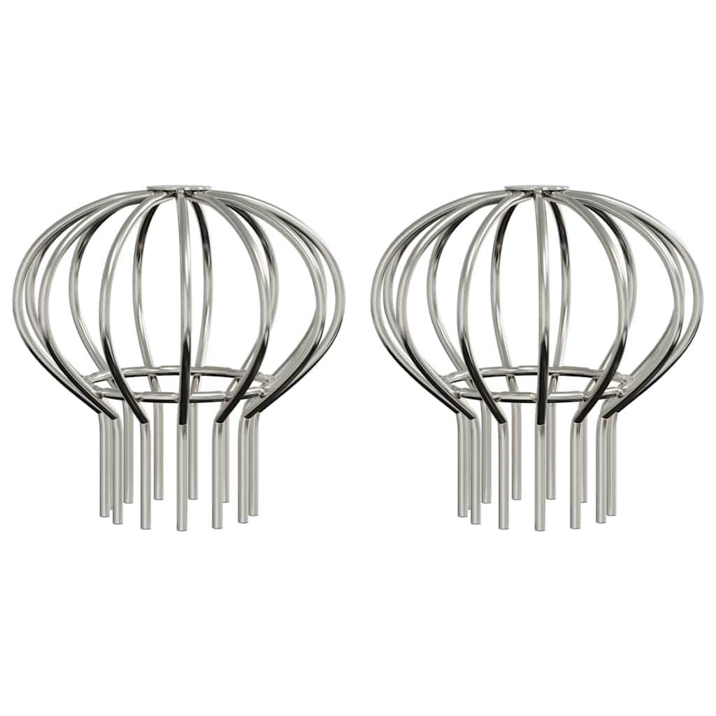 Protezione Foglie per Grondaia 2 pcs Argento 75 mm