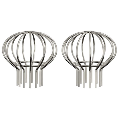 Protezione Foglie per Grondaia 2 pcs Argento 75 mm