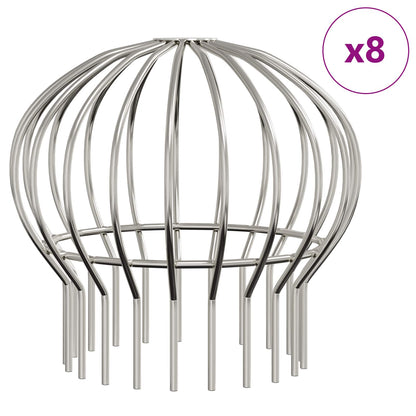Protezione Foglie per Grondaia 8 pcs Argento 200 mm