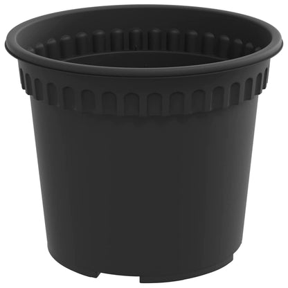 Vaso Rotondo per Fiori 24 pcs Nero Ã˜ 12,5 x 10 cm Plastica