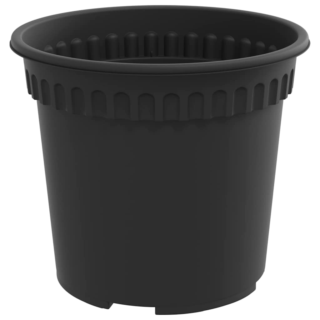 Vaso Rotondo per Fiori 24 pcs Nero Ã˜ 15 x 12 cm Plastica