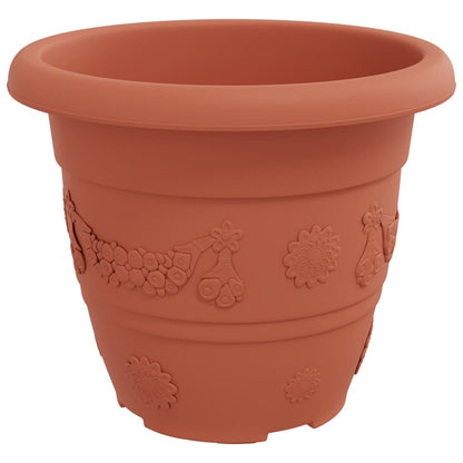 Vaso Rotondo per Fiori 6 pcs Rosso Mattone Ã˜ 26 x 21.5 cm