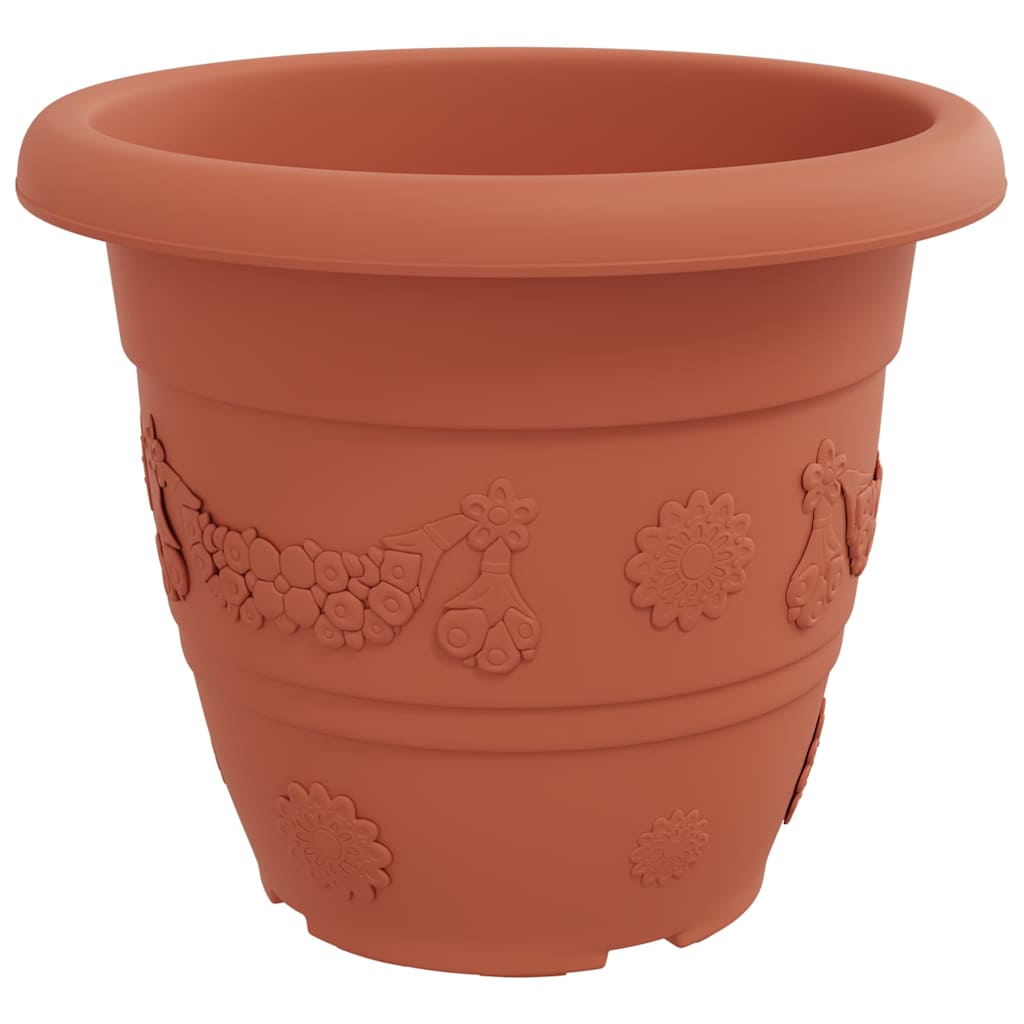 Vaso Rotondo per Fiori 6 pcs Rosso Mattone Ã˜ 26 x 21.5 cm