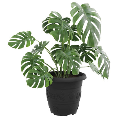 Vaso Rotondo per Fiori 6 pcs Nero Ã˜ 26 x 21.5 cm Plastica