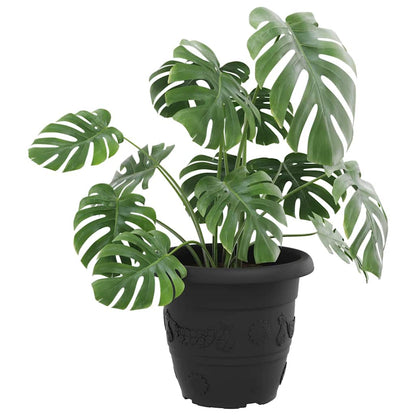 Vaso Rotondo per Fiori 6 pcs Nero Ã˜ 26 x 21.5 cm Plastica
