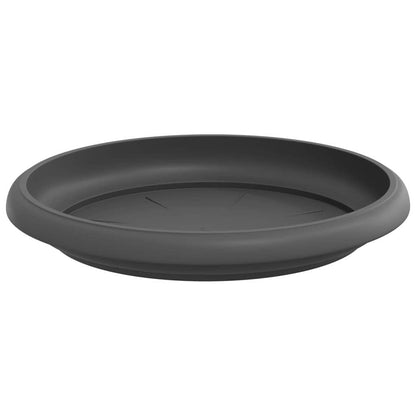 Vassoio Rotondo per Fiori 6 pcs Nero Ã˜ 15,5 x 2 cm Plastica