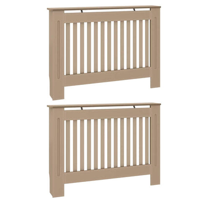 Copertura per radiatori 2 pcs Naturale 112 x 19 x 81,5cm