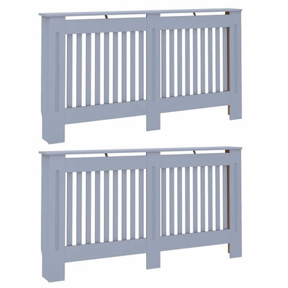 Copertura per radiatori 2 pcs Grigio 152 x 19 x 81,5cm